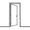 2 Panel Shaker Prehung Door - Left Hand