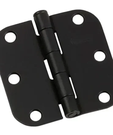 3-in x 3-in Loose Pin 58-in Radius Black Full Mortise Butt Hinge – Pair