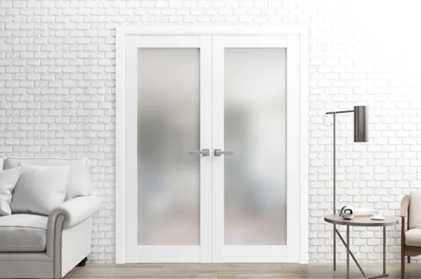 French Door frosted glass