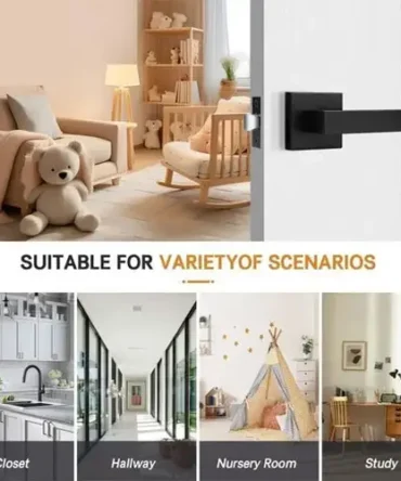 Door Handle Passage – Matte Black
