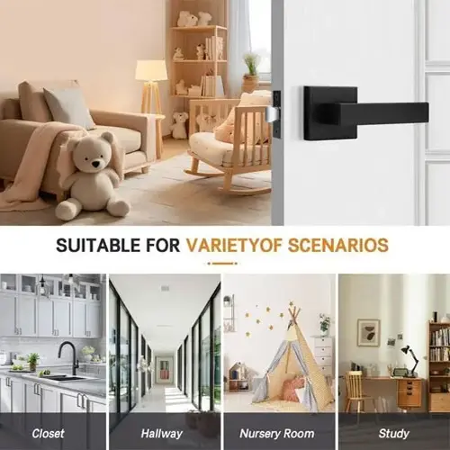 Door Handle Passage – Matte Black