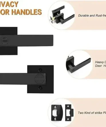 Door Handle Privacy – Matte Black