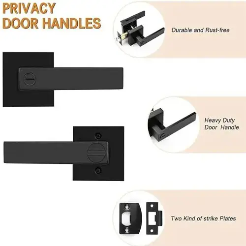 Door Handle Privacy – Matte Black