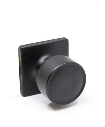 Door Handle Dummy - Square Knob - Matte Black