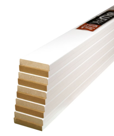 Flat Stock 5/8-inch x 3 1/2-inch x 96-inch Modern MDF Primed Fibreboard Casing