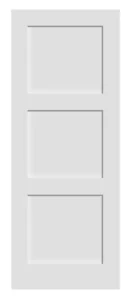 3 panel solid door - Three panel shaker interior door - Prehung door - door 3 panel