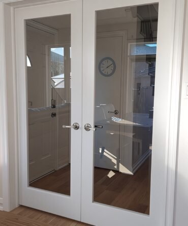clear glass french door
