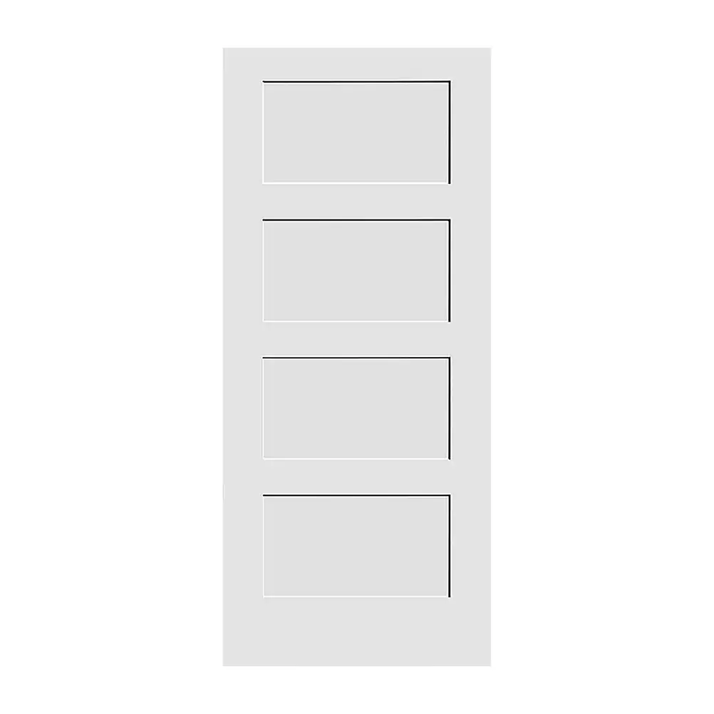 Primed 4 Panel Interior Shaker Door Slab
