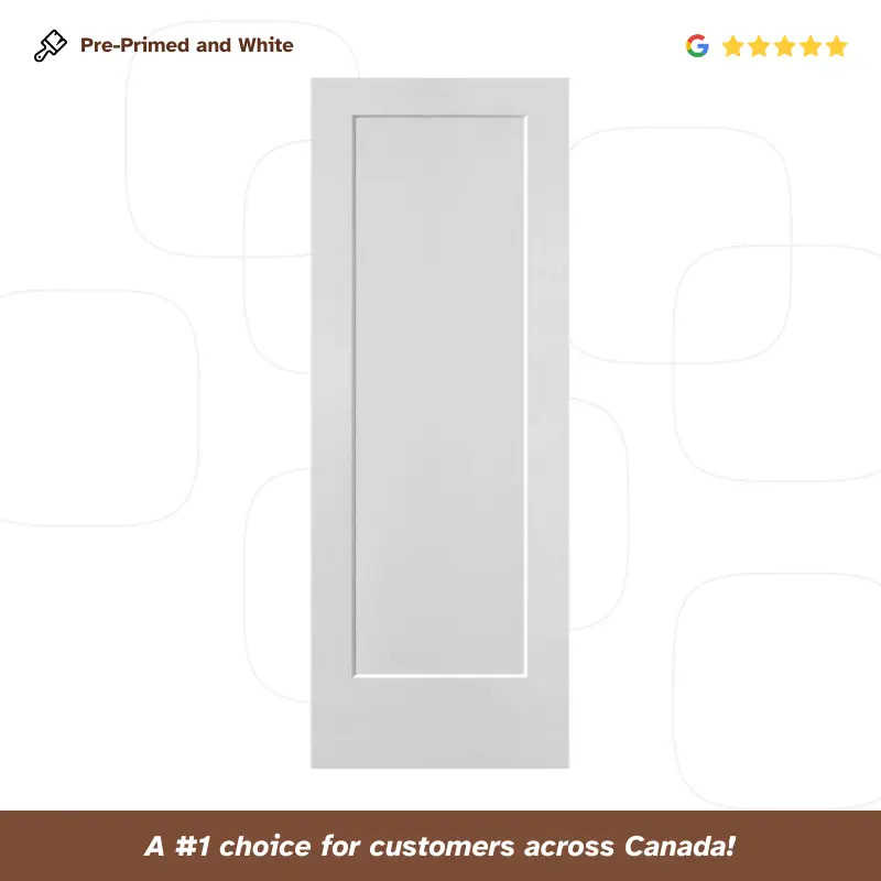 One Panel interior door, 1 panel door, Lincoln Park Hollow Core Smooth Interior Door Slab