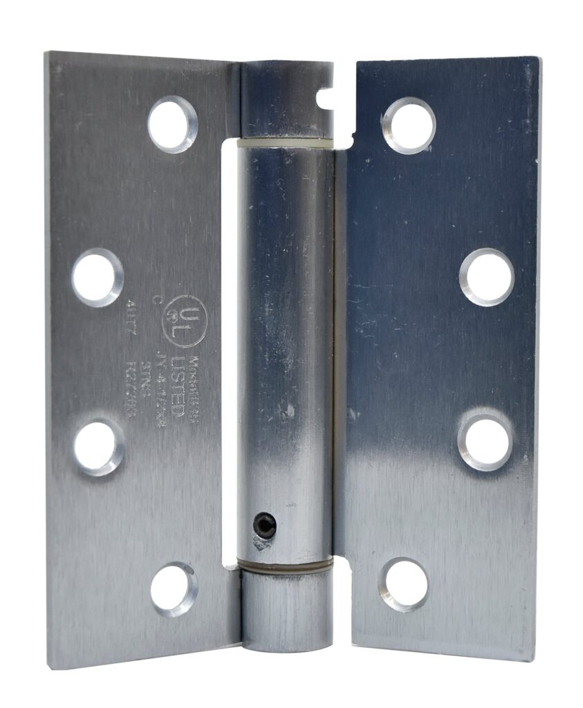 4in X 4½ In Full Mortise Adjustable Spring Hinge Square Corner Stainless Steel