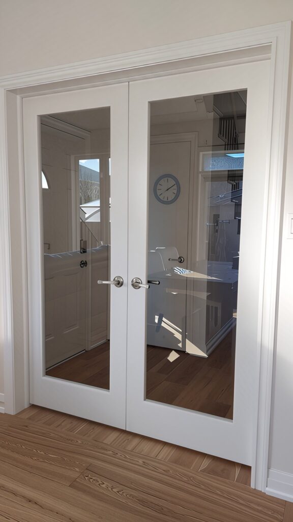 clear glass french door