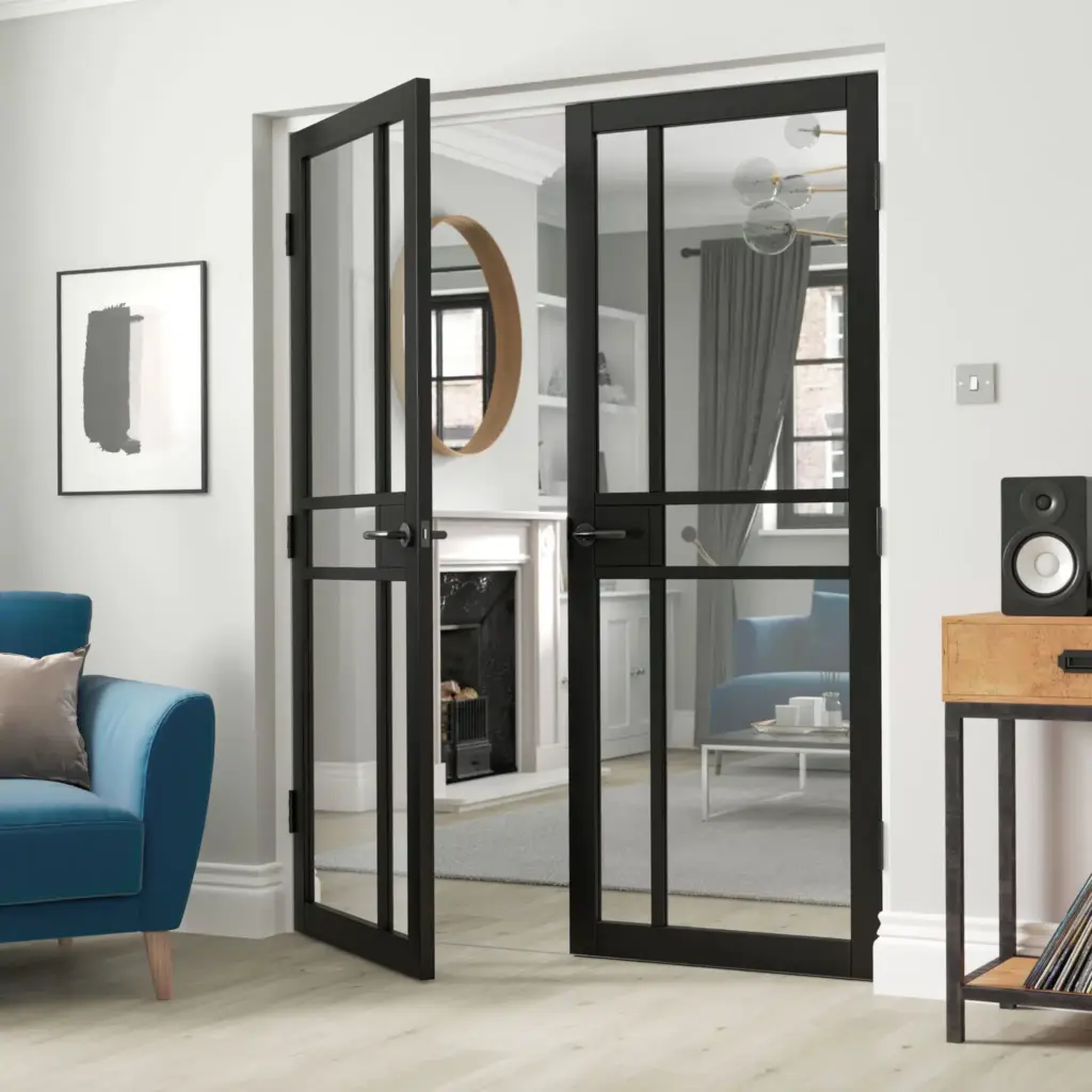 clear glass door - french door