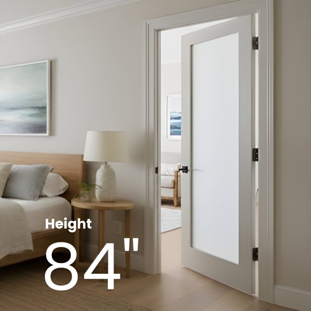84 inches glass door - frosted glass