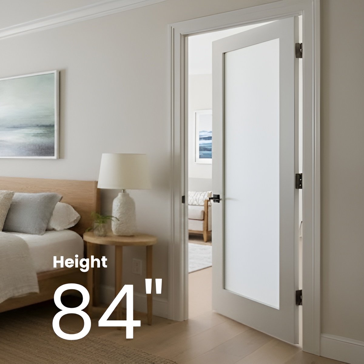 84 inches glass door - frosted glass