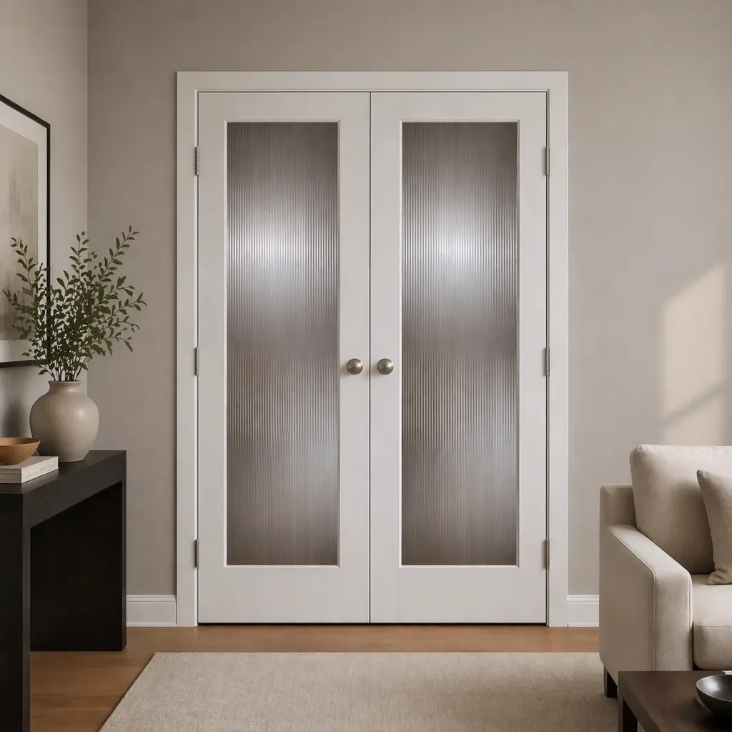 Trimlite Narrow Reed Double Glass Door